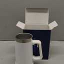 Frost Buddy Stein Buddy – 24oz Insulated Stainless Steel Beer Stein Mug with Handle – Keeps Beer Cold for Hours – Ideal for Tailgating, Parties, BBQs, and Gifts (White)