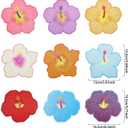 2 x Moana Birthday Decorations Pink Purple and Blue Balloon Arch Kit with Summer Hibiscus Stickers for Tropical Hawaii Luau Tiki Magic Theme Party Supplies