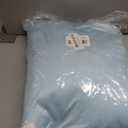 Microbead Throw Pillow with Removable Cover Bed Body Microbead Pillow Neck Head Back Support, Spandex Soft Silky Fabric for Sleeping and Travel Sofa Bedroom Comfortable (Pastel Blue)