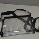 Clear Bag for Stadium Events, Clear Purse with Detachable Strap, Sports fan Handbag Purses for Game Day and Concert