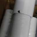 White Shower Curtain Rod,1 Inch Diameter Stainless Steel Adjustable Spring Tension Rods 32 to 80",with Holders,Anti-Slip,Curtain Rods No Drilling(1 Pack)