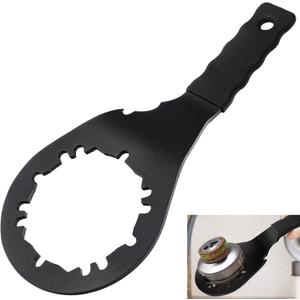Sink Drain Wrench for Loosen And Tighten Strainer Locknut Fits Hex Nuts And All 4, 6 And 8 Tab Locking Nuts On Strainer Drain, Allows You To Change Sinks Faster While In Use Black