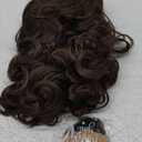 Rugelyss Vintage Short Dark Brown Beehive Wig with Bangs Curly Wavy Heat Resistant Synthetic Hair Wigs for Women fits 70s 80s Costume or Halloween and Party