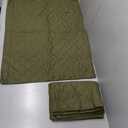 Bedsure Queen Size Pillowcases - with Basket Weave Pattern, Soft Quilt Bedding, Olive Green