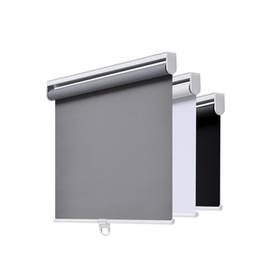 AOSKY Cordless Roller Shades Blackout Blinds for Windows Room Darkening Rolled Up Shades with Spring System, UV Protection Window Shades Door Blinds for Home and Office (72" W x 72" H, Grey)