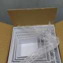 6 PCS Buffet Risers, Large Food Risers for Buffet Table, Display Stand Shelf for Party, Catering, Jewelry & Collectibles, White Acrylic Nesting Boxes for Food Display (10" 9" 8" 7" 6" 5")