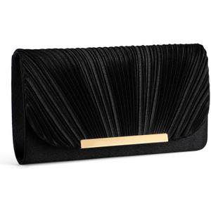 Clutch Purses for Women Formal Evening Clutch with Detachable Chain Faux Suede Purse for Wedding Party