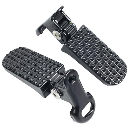Reicyfang 1 Pair of Bike Foot Pegs, Aluminium Alloy Non-Slip Bike Rear Pedals,Mini Folding Bicycle Foot Pegs for Mountain, City, E-Bikes & Folding Bicycles