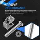 4-Piece Exhaust Manifold Hardware Kit with Flange Bolts & U-Nuts Compatible with 2004-2024 Chrysler Aspen Dodge Dakota Challenger Ram 1500 Jeep Wrangler Replaces 03442 6036734AA 6036684AA