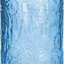 Glass Storage Jars With Airtight Lid, 35oz Canister For Kitchen Counter with Bamboo Lid, brown sugar, candy, coffee, cookie, salt, tea,pantry cute Jar (Blue, 35 fl oz)