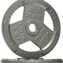 Fitvids Cast Iron Plate Weight Plate for Strength Training and Weightlifting, 2-Inch Center, 45LB (Set of 2)