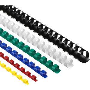 Yunsailing 150 Pack Plastic Binding Combs Plastic Binder Comb Ring 19 Ring Binding Spines Letter Size Spiral coils for Notebook Calendar(1/4 5/16 3/8 1/2 5/8 3/4 in,Multi Colors)