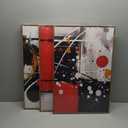 OIQArtOIQ 3 Piece Large Abstract Canvas Wall Art For Living Room Red Black Grey Framed Wall Art Modern Minimalist Luxury Energizing Aesthetic Art Prints Artwork For Bedroom Office Dining Room 12x16 in