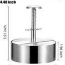 Hamburger Press Patty Maker,304 Stainless Steel Burger Press Patty Maker, Non-Stick Patty Maker for Beef, Hamburger Patties, Meat (4.5inch)