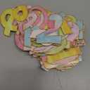 Harloon 216 Pcs Watercolor Bulletin Board Letter 4 Inch Colorful Poster Board Letter Cutout Alphabet Number Punctuation Symbols Combo Set with Adhesive for Classroom Wall Kindergarten Decor