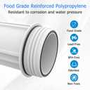 FHW10 Whole House Water Filter Housing, Fit 10"x2.5" Sediment etc Filters for Well and City Water, Pre-Filtration System for Home, 3/4" NPT Port, Pressure Release