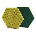 3M Scotch-Brite Dual Purpose Scouring Pad 96HEX Hexagon Shape Utility Sponge, 5 in x 5.75 in, 15/ Case
