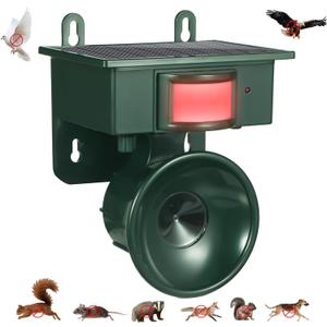 2026 Upgraded Ultrasonic Bird Repeller Solar Powered Outdoor Motion Activated Bird Pigeon Deterrents for Outside Woodpecker Goose Repellent Devices for Rooftops Porch Patio Balconies