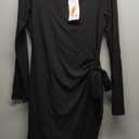 PRETTYGARDEN Women 2025 Mini Bodycon Dresses Long Sleeve Ruched Fitted Short Night Out Trendy Party Club Outfits Fall Clothes,Black, M