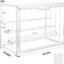 Clear Acrylic Display Case for Collectibles, 4 Layer Figure Display Case with Magnetic Door, Stackable Figurine Display Shelf Box for Figures, Funko Pop, Pop Mart, 2-Pack