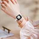 BAITEYOU Narrow Metal Band Compatible with Apple Watch Bands 38mm 40mm 41mm 42mm 44mm 45mm 46mm 49mm (Series 11 10 9 8 7 6 5 4 3 2 1 SE Ultra), Dressy Thin Stainless Steel iWatch Bands for Women