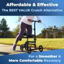 KneeRover Economy Steerable Knee Scooter Foldable Mobility Aid & Knee Walker with Adjustable Handlebar and Comfortable Knee Pad for Adults (Black)