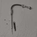 TH350/TH400 Dipstick Turbo 350/400 Firewall Mounted Flex Transmission Oil Dipstick Compatible with GM/Chevy (Silver)
