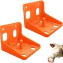 2 Pack Thick Salt Block Holder Mineral Brick Feeder Tray for Cattle Horse Goat Sheep (Small Size, Orange)
