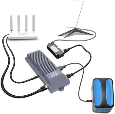 XTAR EL3 V2 Starlink DC Conversion Kit for GEN 2 Dish, 12V to 48V, 5 in 1 Outdoor Fast Internet，Maximize Power Conversion Efficiency, reducing Energy Loss (EL3 V2-Set)