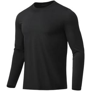Men's Long Sleeve Shirts Moisture Wicking UPF 50+ Sun Protection Athletic T-Shirts for Fishing Workout Swim Gym, XL
