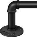 TEAKMAMA 1 Inch Industrial Curtain Rods for Windows, Blackout Heavy Duty Curtain Rod with Wrap - Around Design for Indoor/Outdoor Use, 32"-240", Black