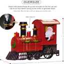 MerryPulse Christmas Train Ornaments with Steam Effects Multicolor Santa Christmas Table Decorations