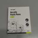 SFAIH Acrylic White Paint Pens - 8 Pack 2-3MM Medium Tip & 0.7MM Extra Fine Paint Marker for Rock Painting, Wood, Metal, Fabric, Plastic, Canvas, Glass, Ceramic, Diy Crafts, White Out Pen