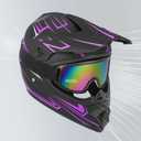 Yesmotor Youth Kids Motocross Helmet Motorcycle Dirt Bike Off-Road Mountain Bike BMX MX ATV Helmet with(Gloves Goggles Mask) 4Pcs Set - DOT Approved (Purple,M)