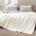 BEDELITE Fleece Blanket King Size Blankets for Bed, Luxury Plush Cozy Fuzzy Blanket 108x90 inches, Super Soft Warm Lightweight Throw Blanket All Seasons Suitable, Cream