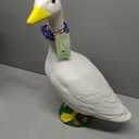 23 Inch Large Porch Goose Statue - PE Plastic Outdoor Goose Decor for Lawn, Yard, & Garden Decoration, Unique Housewarming Birthday Graduation Gifts for Women Mom Grandma