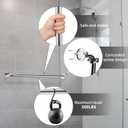 2 Pack 32 Inch Shower Grab Bar, ZUEXT SUS304 Stainless Steel Chrome Bathroom Grab Bar Handle, Shower Balance Bar, Safety Hand Rail Support, Handicap Elderly Senior Assist Bath Handle(1.25" Diameter)