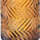 Makeup Brush Holder Organizer,Toothbrush Holders,Desk Pen Pencil Holder,Multifunctional Vintage Glass Brush CupA40-5-US (Brown)