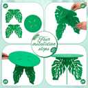 Lallisa 12" Palm Tropical Cake Stand for Hawaiian Party Cupcake Stand Jungle Luau Decorations Hawaiian Cupcake Holder for Tropical Themed Safari Zoo Birthday Party Favor Supplies
