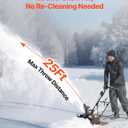 VEVOR Electric Snow Blower, 20 inch 15A Corded Snow Thrower with Dual LED Headlights & 180 Rotating Chute, 25FT Throwing Distance, 12" Depth Clearing, Walk-Behind Snowblower for Driveway Sidewalk