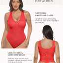 FeelinGirl Shapewear Bodysuit for Women Lace Body Suit Body Shaper Thong V Neck