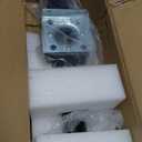 NBJINGYI 5000LB Capacity Trailer Jack - 15" Lift Range, Swivel Design with Locking Pin, Side Wind Handle & Foot Plate, Weld-On Mount, Black Powder Coated Finish