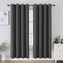 CUCRAF Dark Grey Blackout Curtains 72 inch Length, Thermal Insulated Room Darkening Small Window Curtains for Bedroom,Light Blocking Drapes for Kitchen Living Room,Set of 2 Panels, 52 x 72 Inch