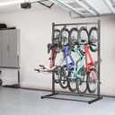 TORACK Garage Freestanding Hanging Bike Stand with Wheels, 5 Bikes