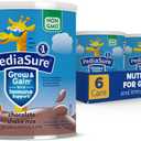 PediaSure Grow & Gain with Immune Support Shake Mix Powder, 23 Vitamins & Minerals, 6g Protein, Non-GMO, Gluten-Free, Kids Nutrition, Chocolate, 14.1 oz Can, Pack of 6-48 servings
