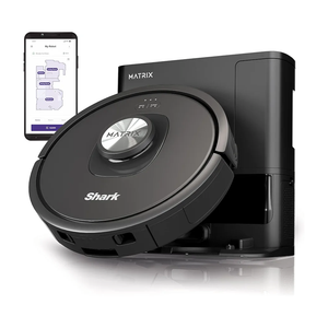 Shark RV2310AE Matrix Self-Emptying Robot Vacuum with Bagless, 45-Day Capacity, Self-Cleaning Brushroll for Pet Hair, No Spots Missed on Carpets & Hard Floors, Precision Home Mapping, Wi-Fi, Black