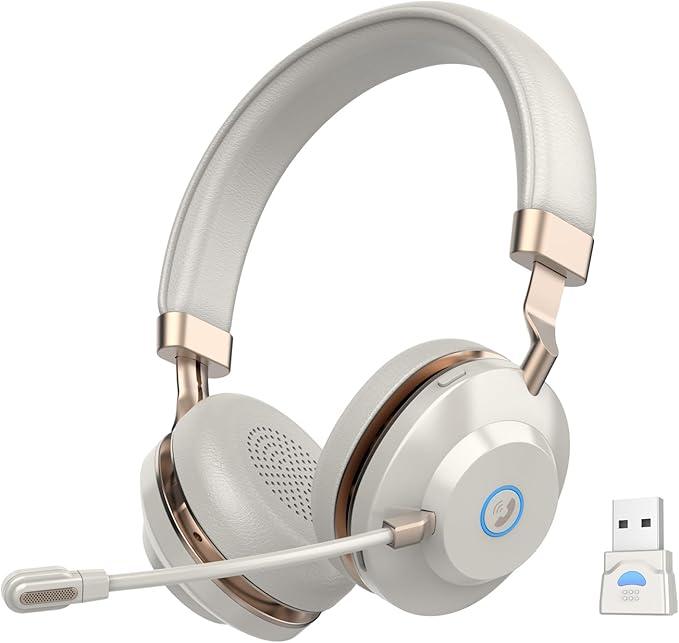 Vonztek Bluetooth Headset with AI Noise Canceling Mic