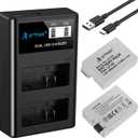 Artman Upgraded LP-E8 Battery and USB LCD Dual Charger Kit for Canon EOS Rebel T2i T3i T4i T5i, EOS Kiss X4 X5 X6 X7i, EOS 550D 600D 650D 700D, LC-E8E Digital Camera (2-Pack, 1800mAh)