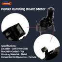 Power Running Board Motor with Bracket Compatible with Ford F150 2015-2020 (Left Driver Side) #FL3Z-16A507-A, FL3Z16A507A