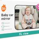 Baby Uma Baby Car Mirror Shatterproof Backseat Accessory for Rear Facing Infant, Clear Wide View Design for Safe Travel Monitoring, 6.69 x 9.65 x 1.14 inches